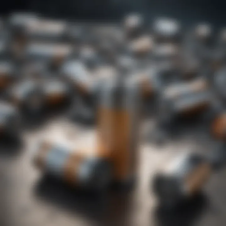 Diagram showcasing lithium battery recycling methods