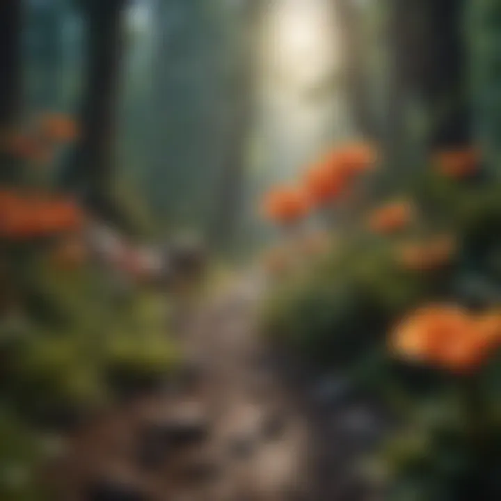 A vibrant ecosystem showcasing diverse flora and fauna