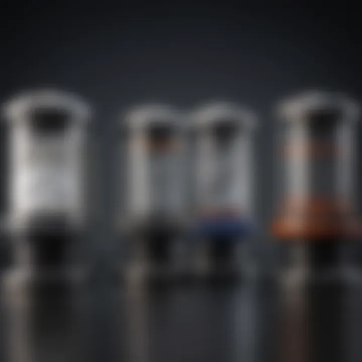 Different types of seismic isolators displayed side by side