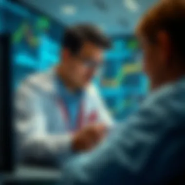 Investor Insights Through Sentiment Analysis Investor analyzing stock data with emotional cues