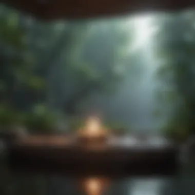 Mindfulness and Meditation for Stress Relief A serene meditation space encouraging mindfulness