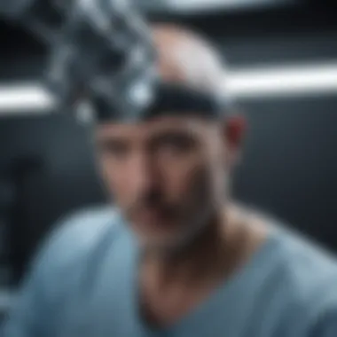 Precision and Control in Robotic Surgery Surgeon operating a robotic surgical device