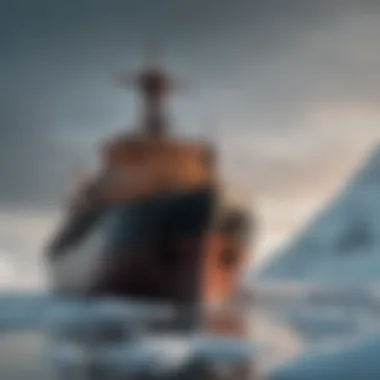 Sverdrup's Vessel Amidst Ice Sverdrup's ship in the frozen sea