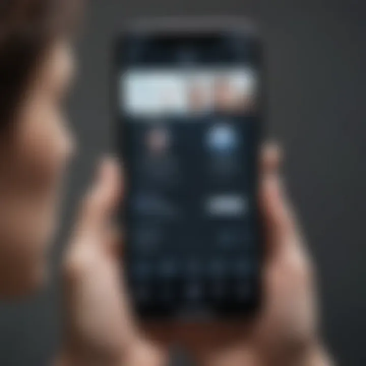 A close-up of a smartphone displaying a telemedicine app interface.