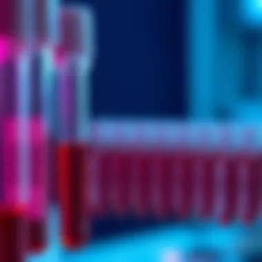 Blood test results indicating pancreatic health