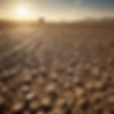 Impact of Drought on Agriculture Drought-affected crop fields showcasing the impact of climate change on agriculture