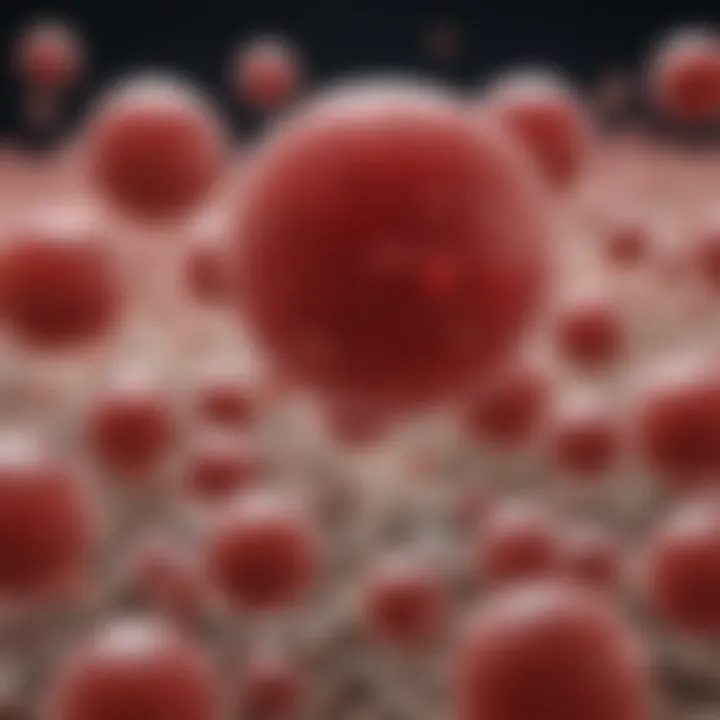 Healthy blood cell illustration indicating anemia