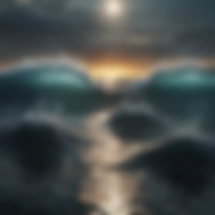 Graphic representation of sound waves in ocean environments