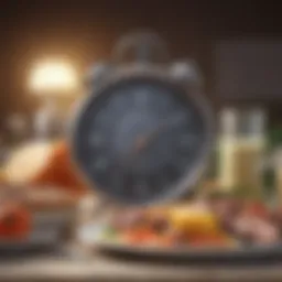 Illustration depicting the concept of circadian rhythms and their influence on meal timing