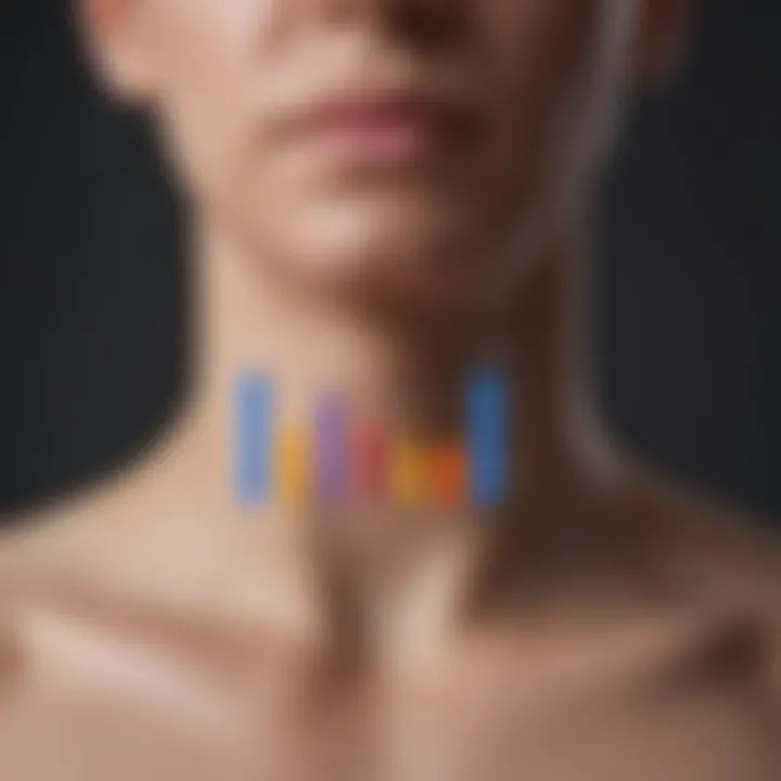 Graph showing the correlation between thyroid levels and body temperature variations