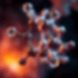Molecular structure of epoxy resin demonstrating chemical properties