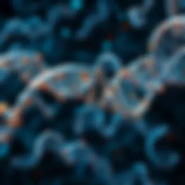 Genetic Evolution Pathways An intricate depiction of genetic evolution pathways