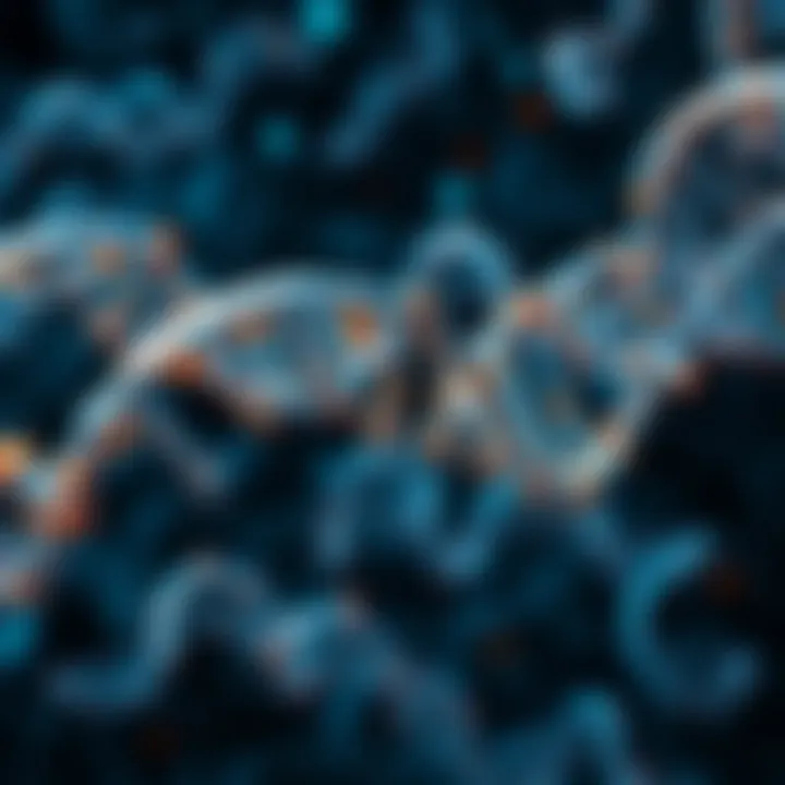 Genetic Evolution Pathways An intricate depiction of genetic evolution pathways