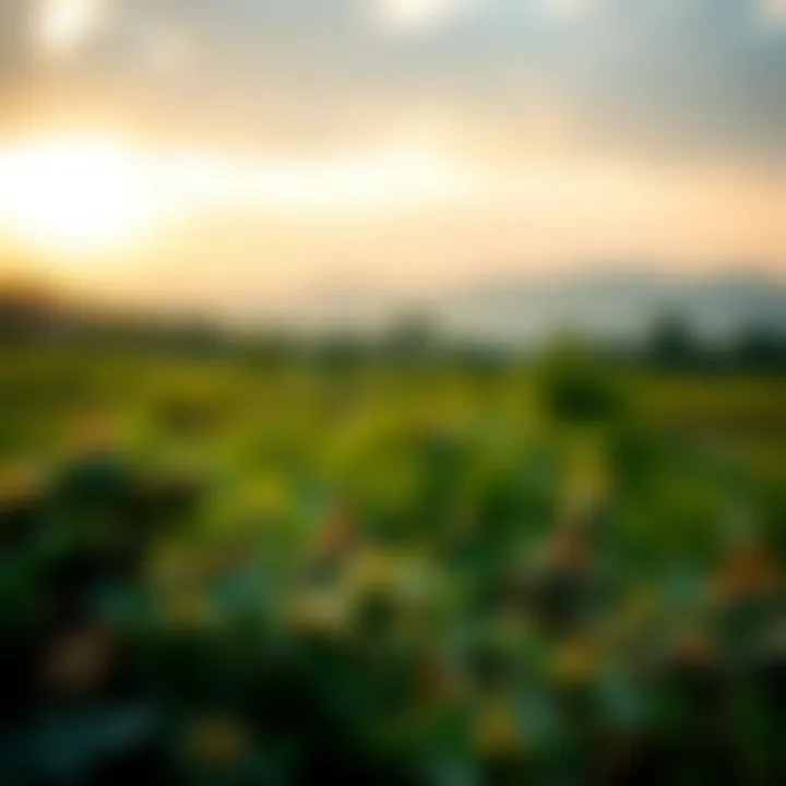 A serene landscape depicting the natural habitat of Tribulus Terrestris.