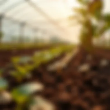 Sustainable Agriculture with Trichoderma Visual representation of sustainable agriculture practices incorporating Trichoderma