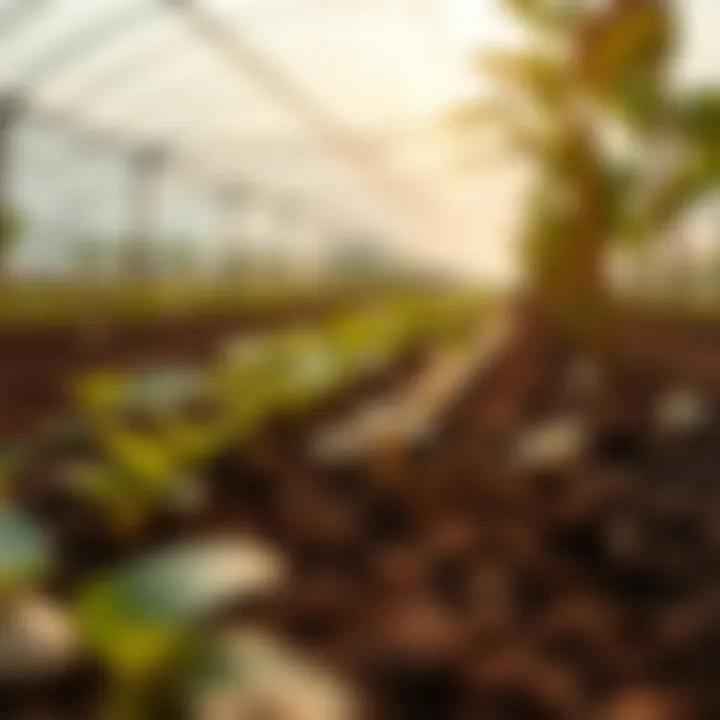 Sustainable Agriculture with Trichoderma Visual representation of sustainable agriculture practices incorporating Trichoderma