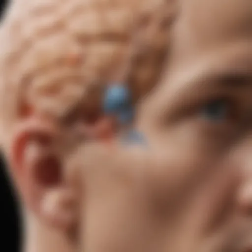 Illustration of the occipital lobe highlighting its role in visual processing