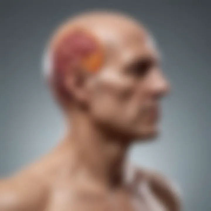 Graphic representation of symptoms linked to occipital lobe tumors