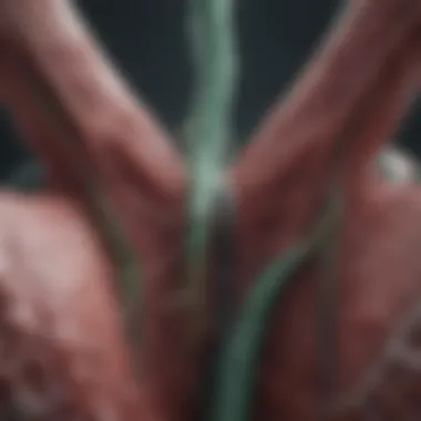 Detailed diagram of the bile duct system highlighting cancerous areas