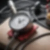 Illustration of blood pressure measurement equipment