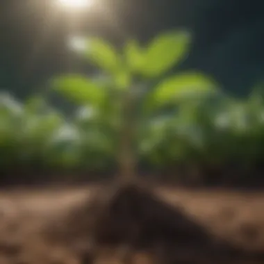 Factors Influencing Plant Growth Diagram illustrating the factors affecting plant growth, including soil and weather.