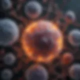Microscopic view of glioblastoma cells showcasing aggressive characteristics