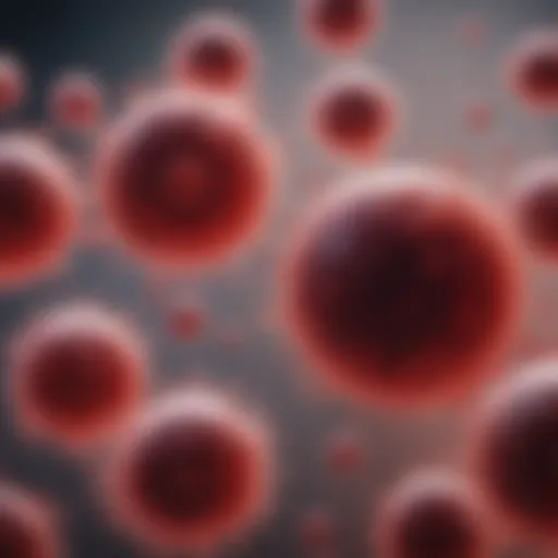 Visual representation of lymphocytes in blood smear