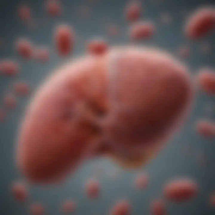 Illustration of various liver enzymes and their functions