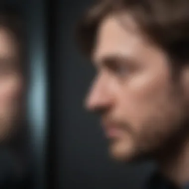 Reflections on Mental Health A thoughtful individual contemplating mental health