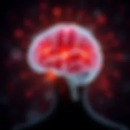 A visual representation of narcolepsy symptoms in the brain.