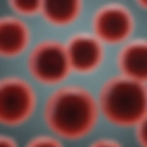 Sickle cell blood smear showing distorted red blood cells