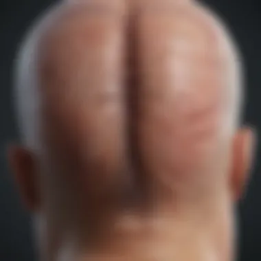 Anatomical features of the scalp illustrating skin layers