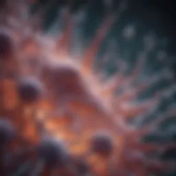 Cellular structure of stem cells under a microscope