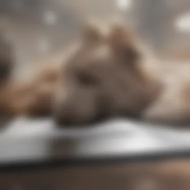 A dog undergoing a PCR test