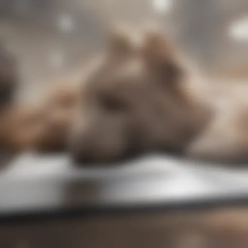 A dog undergoing a PCR test