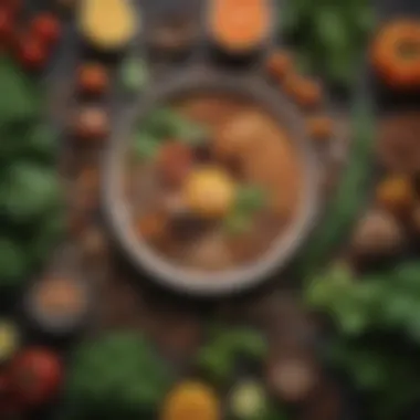 Vibrant plant-based food spread showcasing diverse ingredients.