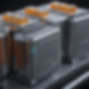 Detailed Structure of Lithium Ion Battery Structure of a lithium ion battery showing anode and cathode