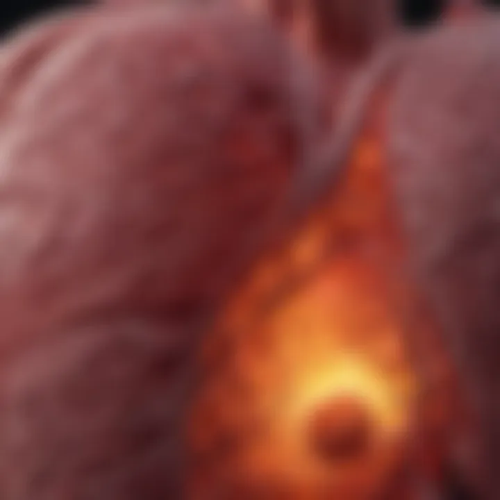 Graph showing frequency of liver metastasis in lung cancer patients