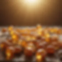Illustration depicting vitamin D sources such as sunlight, food, and supplements