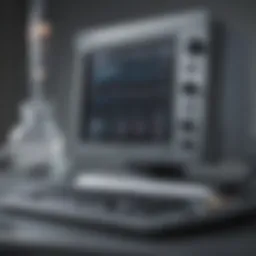 Uroflowmetry machine showing real-time data analysis