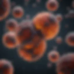 Microscopic view of melanoma cells