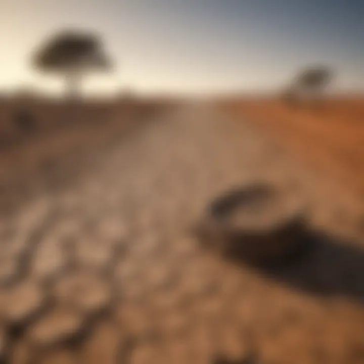 A parched landscape illustrating the severity of drought in Africa.